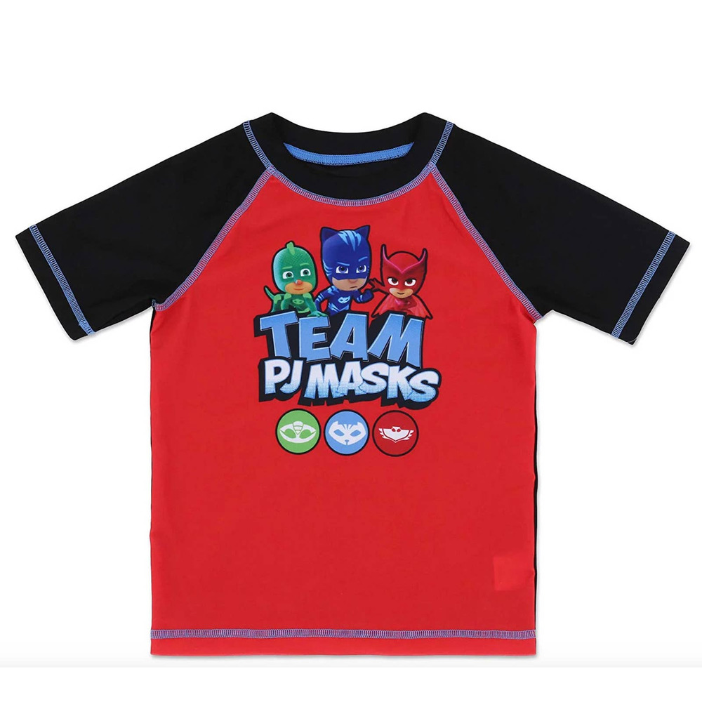 PJ Masks Toddler Boys Rash Guard Swim Shirt Size 2T